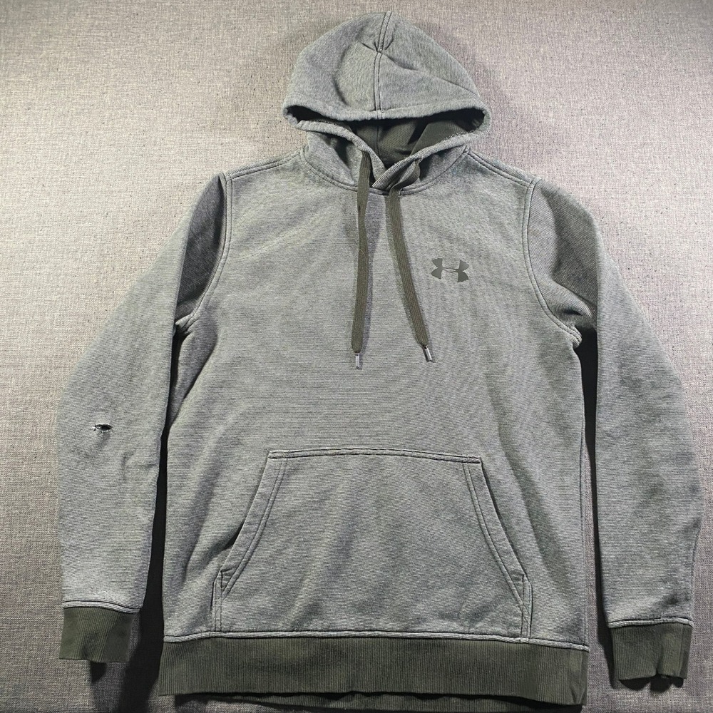 Under Armour ColdGear Men's Gray Hoodie Fleece Lined Hooded Sweatshirt MD